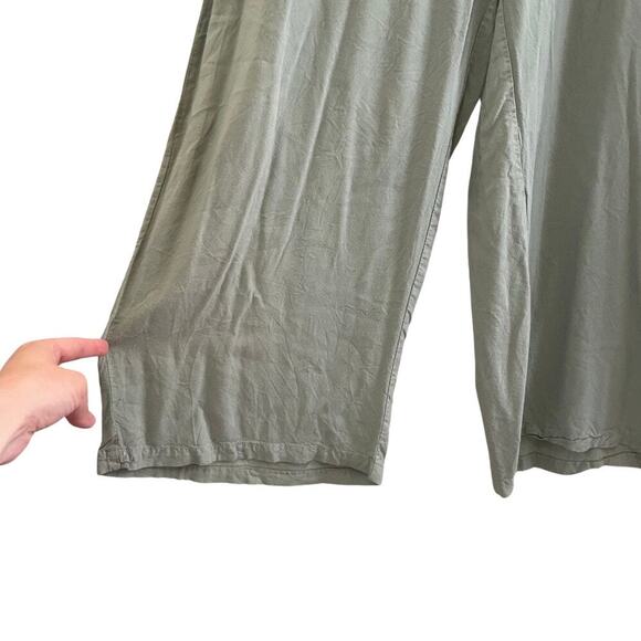 Japna Sage Green Wide Leg Crop Jumper Size Large 700E - Picture 5 of 9